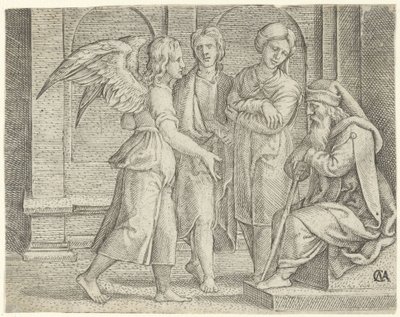 Tobias og englen hos Tobit og Anna Historien om Tobias (serietitel) af Cornelis Massijs