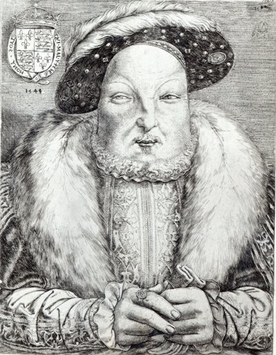 Portræt af Henrik VIII, 1548 af Cornelis Massys