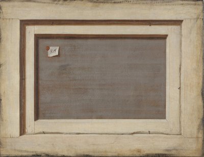 Trompe loeil. Bagsiden af et indrammet maleri, 1668-1672 af Cornelis Norbertus Gijsbrechts