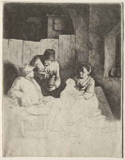 Moderen sidder i en kro af Cornelis Pietersz Bega