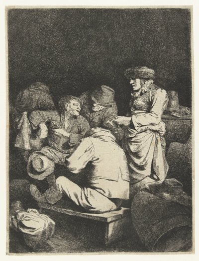 Værtinden og selskab i kro af Cornelis Pietersz. Bega