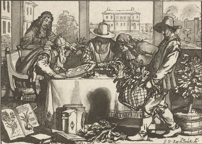 botaniker af Cornelis Ploos van Amstel (signed by artist)