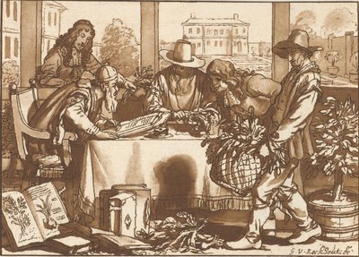 botaniker af Cornelis Ploos van Amstel (signed by artist)