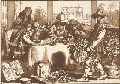 botaniker af Cornelis Ploos van Amstel (signed by artist)