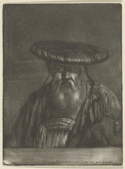 orientalsk mand af Cornelis Ploos van Amstel (signed by artist)