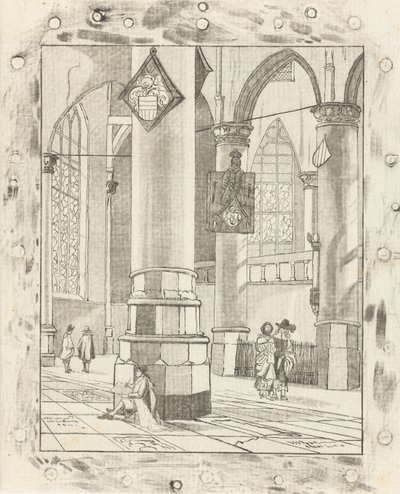Kerkinterieur af Cornelis Ploos van Amstel