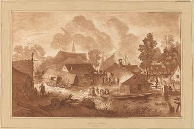 Landsby med Dam af Cornelis Ploos van Amstel
