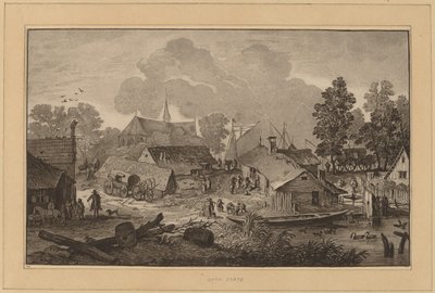 Landsby med Dam af Cornelis Ploos van Amstel