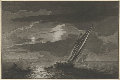 Havlandskab med fuldmåne af Cornelis Ploos van Amstel