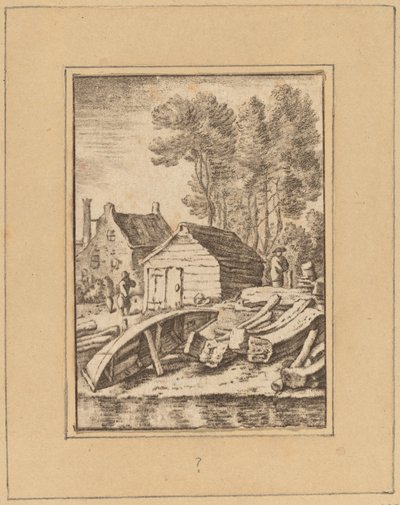 Skibsværft af Cornelis Ploos van Amstel after Herman Saftleven