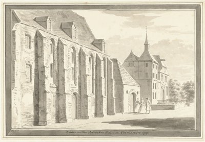 Udsigt over kirken og huset i Ootmarsum af Cornelis Pronk