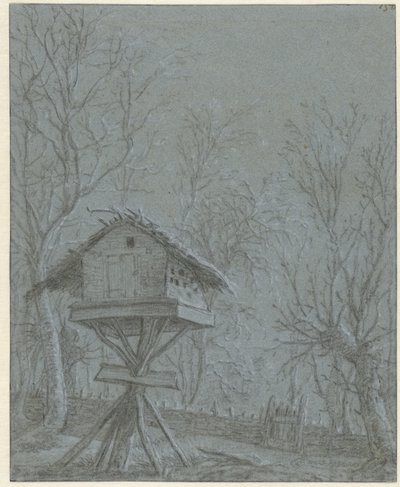 Dueslag mellem træer af Cornelis Saftleven (possibly)