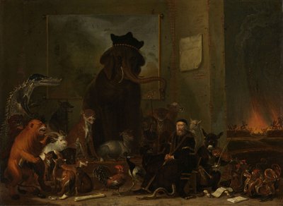 Satire over retssagen mod Johan van Oldenbarnevelt af Cornelis Saftleven