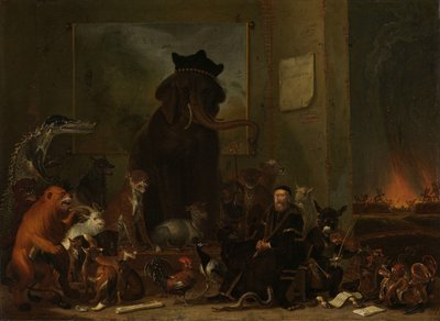 Satire over retssagen mod Johan van Oldenbarnevelt af Cornelis Saftleven