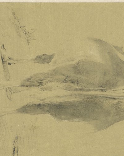 Stående ko, bagfra af Cornelis Saftleven