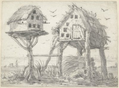 To duehuse af Cornelis Saftleven