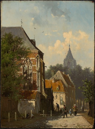 Hollandsk gadebillede af Cornelis Springer