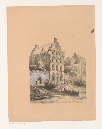 Huse langs vandet Adelshuse af Cornelis Springer