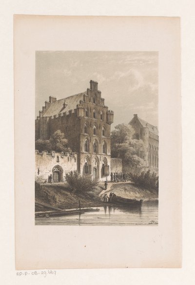 Huse langs vandet Adelshuse af Cornelis Springer