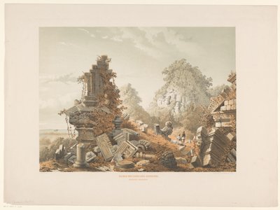 Ruin af Tjandi Lora Djongrang Ruinerne af Tjandi-Lora Djongrang. Residence Jocjakkerta (titel på objekt) af Cornelis Springer