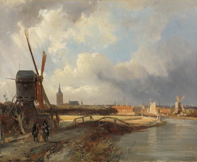 Udsigt over Haag Udsigt over Haag fra Delftse Vaart i det syttende århundrede af Cornelis Springer