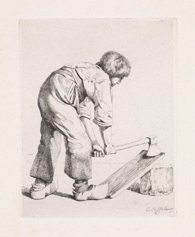 brændekløveren Fjerde suite (serietitel) af Cornelis Steffelaar
