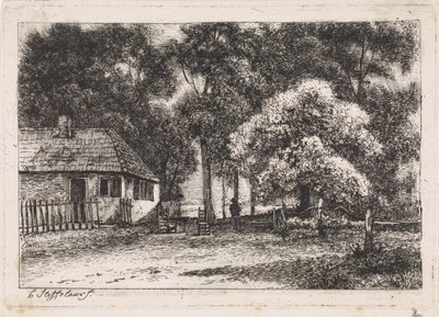 Hus mellem træer Femte suite (serietitel) af Cornelis Steffelaar