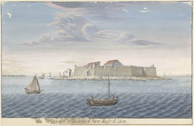 Hammenhiel-fortet i Ceylon Han[t fo]rtres hammenhiel van keijs at se. (titel på objekt) af Cornelis Steiger