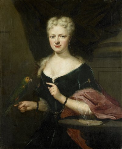 Portræt af Maria Magdalena Stavenisse, hustru til Jacob de Witte af Elkerzee, rådmand i Zierikzee af Cornelis Troost