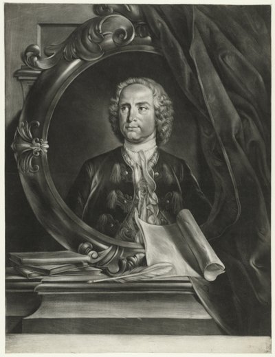 Portræt af komponisten Pietro Antonio Locatelli 1695-1764 af Cornelis Troost