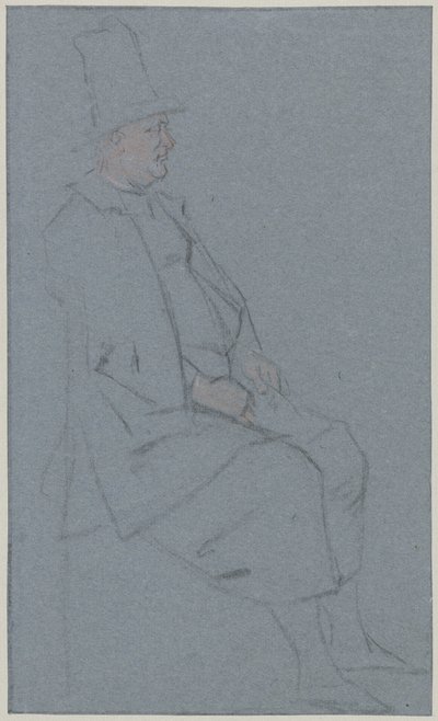Siddende kvaksalver, profil til højre af Cornelis Troost