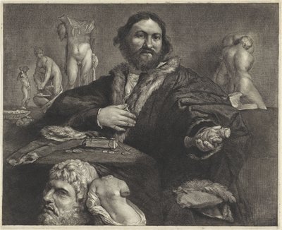 Portræt af samleren Andrea Odoni Portret af Andrea Odoni af Cornelis Visscher (II)