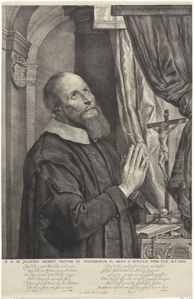 Portræt af Joannes van der Meer af Cornelis Visscher (II)