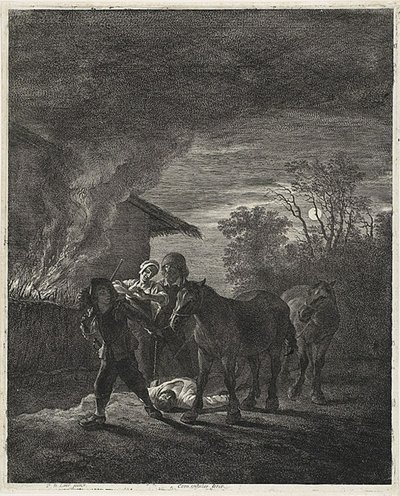 En måneskinsscene af Cornelis Visscher