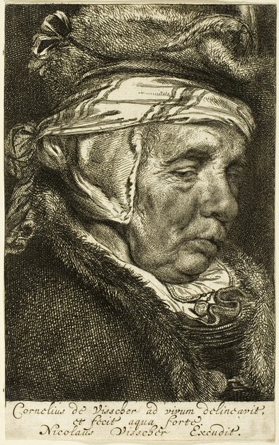 Head of an Old Woman (såkaldt portræt af Visschers mor) af Cornelis Visscher