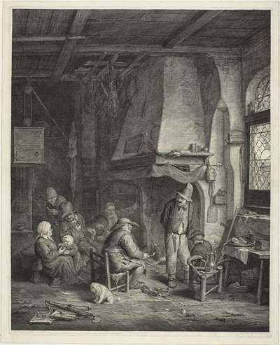 Interiør i en kro, kaldet "The Skaters" (Skaterytterne) af Cornelis Visscher