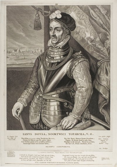 Jan van der Does, plade 3 fra Quatuor Personae af Cornelis Visscher