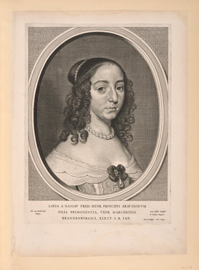 Louise Henrietta, prinsesse af Orange Nassau, fra Ni portrætter af Cornelis Visscher