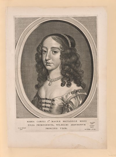 Mary Stuart, hustru til William II, fra Ni portrætter af Cornelis Visscher