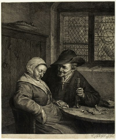 Gammel mand og kvinde af Cornelis Visscher