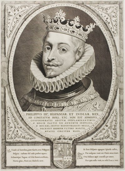 Philip III, konge af Spanien, fra Principes Hollandiae, Zelandiae, et Frisiae af Cornelis Visscher