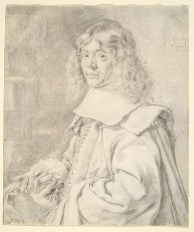 Portræt af en ung mand af Cornelis Visscher