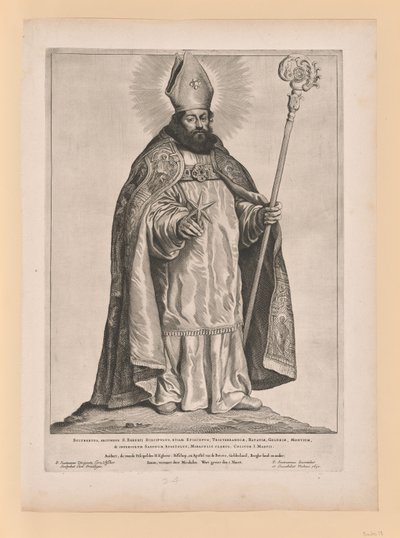Sankt Frederik af Utrecht, fra Helgener i det nordlige og sydlige Holland af Cornelis Visscher