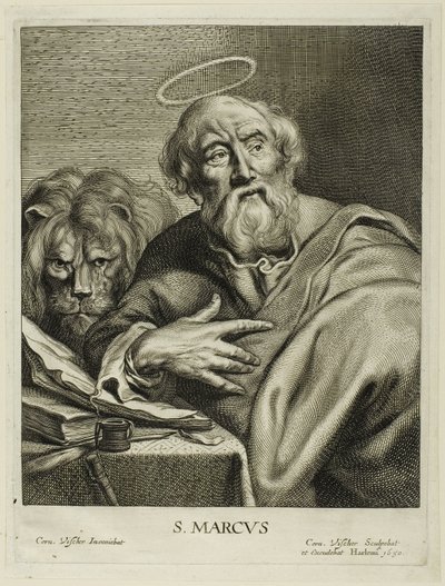 Sankt Markus, fra De fire evangelister af Cornelis Visscher