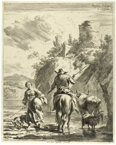Flodens passage af Cornelis Visscher