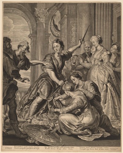 Achilles ved hoffet i Lycomedes af Cornelis Visscher after Sir Peter Paul Rubens, published by Pieter Claesz Soutman