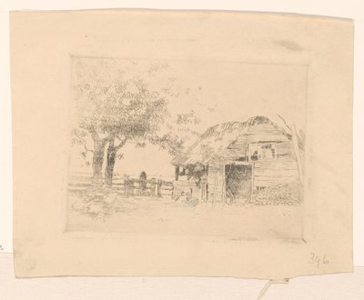 Gammel lade med stråtag af Cornelis Vreedenburgh