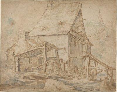 En gammel vandmølle af Cornelis Willaerts