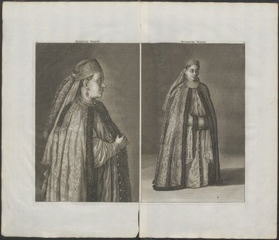 Russisk kvinde Fra: Rejser tværs over Moskva, 1711 af Cornelis de Bruijn