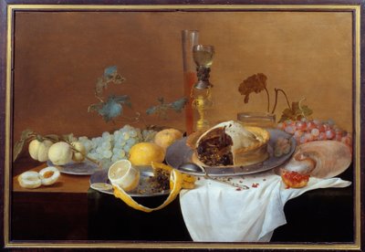Stilleben med Pate-maleri af Cornelis de Heem (1631-1695) 1600-tallets Nantes, Musee des Beaux Arts af Cornelis de Heem